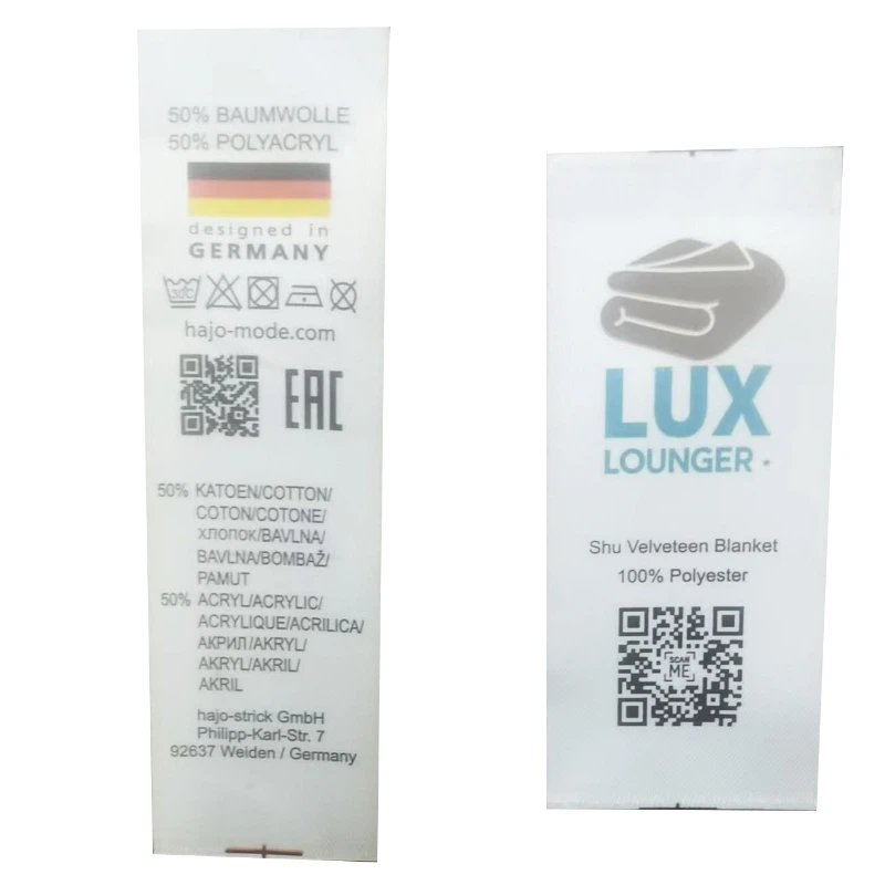 QR Code Wash Label