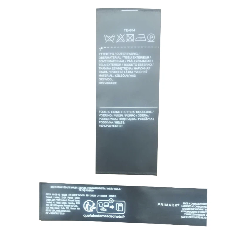 Na obrazovke vytlačené umývacie štítok